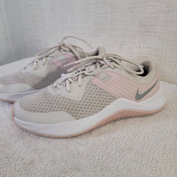 Nike MC Trainer Shoes Womens 9.5 White Pink Athletic Training Running Sneakers - Picture 6 of 10